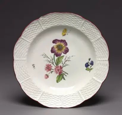 Dokumentasi museum Plate (Assiette). made by: Chantilly Porcelain Factory (French).