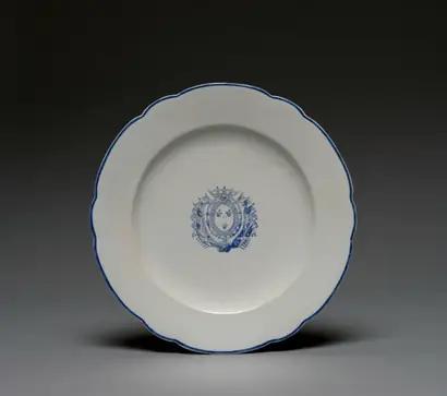 Dokumentasi museum Plate (Assiette). made by: Chantilly Porcelain Factory (French).