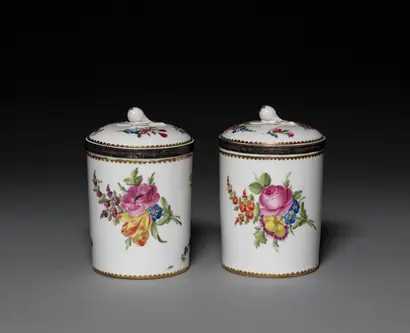 Dokumentasi museum Pair of Covered Jars (Pots de tabac). made by: Faubourg Saint-Denis (French).
