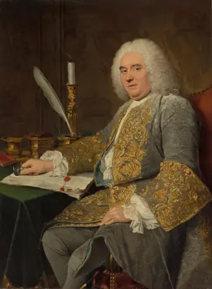 Dokumentasi museum Portrait of Jean-Gabriel du Theil at the Signing of the Treaty of Vienna. Jacques André Joseph Aved (French, 1702–1766).