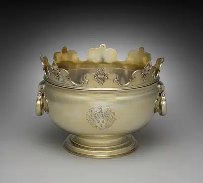 Dokumentasi museum Monteith Bowl. fabricated by: Benjamin Pyne (English, active 1693–1727).