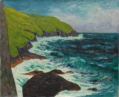 Dokumentasi museum The Cliffs at Beg-ar-Fry, Saint-Jean-du-Doigt. Maxime Maufra (French, 1861–1918).