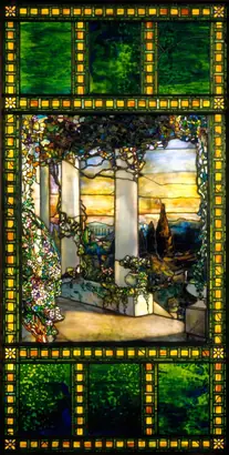 Dokumentasi museum Hinds House Window. made by: Tiffany Glass & Decorating Company (America, New York, 1892–1902).