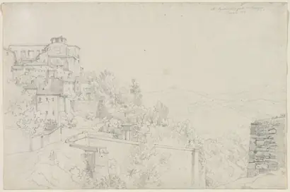 Dokumentasi museum Saint Agostino from Bulagajo, Perugia (San Agostino dalla parte del Bulagajo, Perugia). Edward Jakob von Steinle (Austrian, 1810–1886).