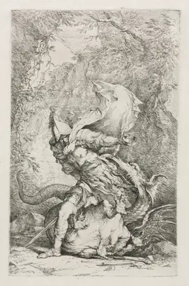Dokumentasi museum Jason and the Dragon. Salvator Rosa (Italian, 1615–1673).