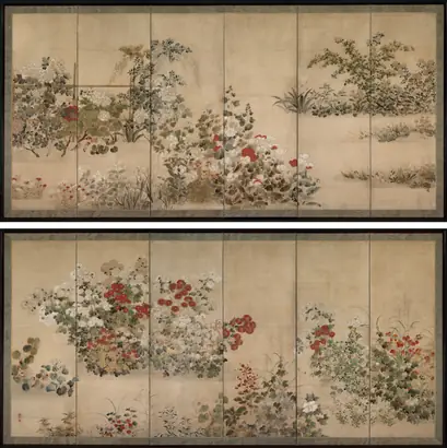 Dokumentasi museum Flowers and Grasses. Kitagawa Sōsetsu (Japanese, active 1639–50).