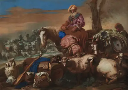 Dokumentasi museum The Oath of Abraham’s Servant. Giovanni Benedetto Castiglione (Italian, 1609–1664).