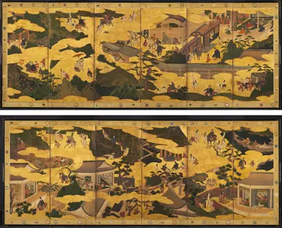 Dokumentasi museum Scenes from the Tales of Ise. Nama pembuat belum tercantum pada daftar atribusi museum.
