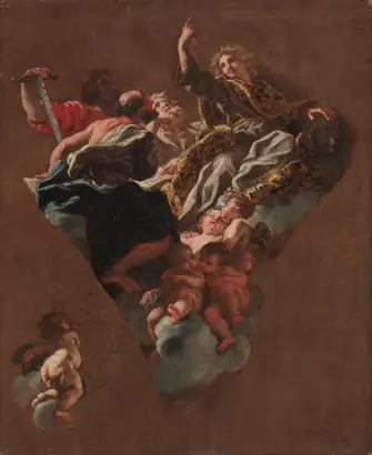 Dokumentasi museum Sketch for "The Four Prophets of Israel" (for Il Gesù, Rome). Giovanni Battista Gaulli (Italian, 1639–1709).