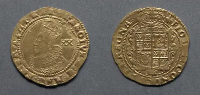 Dokumentasi museum Unite: Charles I (obverse); Crowned Shield (reverse). Nama pembuat belum tercantum pada daftar atribusi museum.