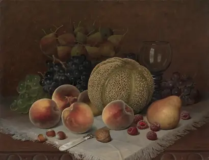 Dokumentasi museum Still Life with Cantaloupe. William Mason Brown (American, 1828–1898).