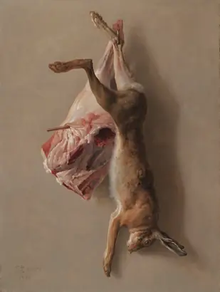 Dokumentasi museum A Hare and a Leg of Lamb. Jean-Baptiste Oudry (French, 1686–1755).