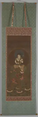 Dokumentasi museum Monju with Five Hair Knots. Nama pembuat belum tercantum pada daftar atribusi museum.