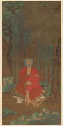 Dokumentasi museum Shakyamuni under the Bodhi Tree. Nama pembuat belum tercantum pada daftar atribusi museum.