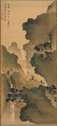 Dokumentasi museum Gazing at a Waterfall. Tani Bunchō (Japanese, 1763–1841).