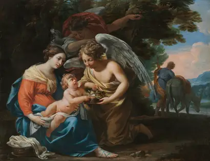 Dokumentasi museum Rest on the Flight into Egypt. Charles Poërson (French, 1609–1667).