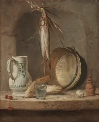 Dokumentasi museum Still Life with Herrings. Jean-Siméon Chardin (French, 1699–1779).