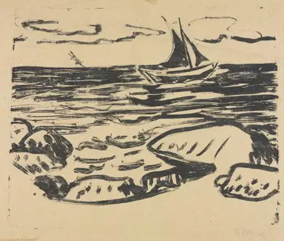 Dokumentasi museum The Sea near Staberhuk. Ernst Ludwig Kirchner (German, 1880–1938).