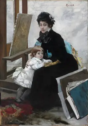 Dokumentasi museum Madeleine Lerolle and Her Daughter Yvonne. Albert Besnard (French, 1849–1934).