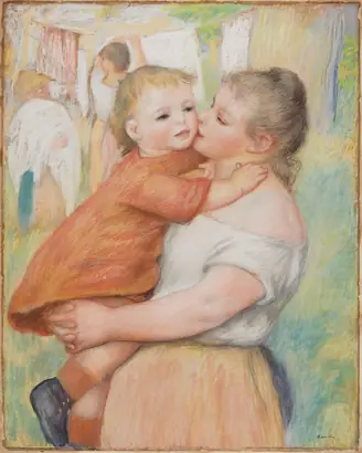 Dokumentasi museum Laundress and Her Child (Aline and Pierre). Pierre-Auguste Renoir (French, 1841–1919).