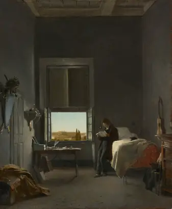 Dokumentasi museum The Artist in His Room at the Villa Medici, Rome. Léon Cogniet (French, 1794–1880).