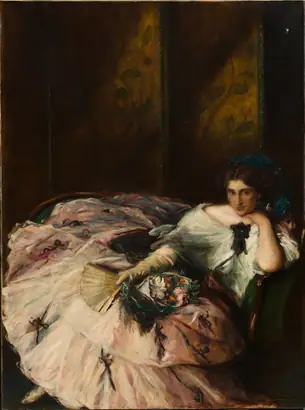 Dokumentasi museum Souvenir of an "International Ball" (Portrait of Miss Kathleen Bruce). Charles Hasslewood Shannon (British, 1863–1937).