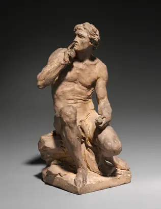 Dokumentasi museum Study for "Silence" . attributed to: Louis-Philippe Mouchy (French, 1734–1801).