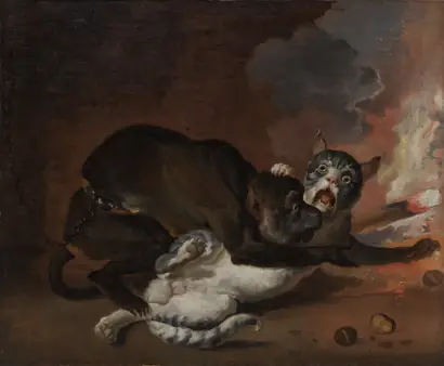 Dokumentasi museum The Monkey and the Cat. Abraham Hondius (Dutch, c. 1625–1695).