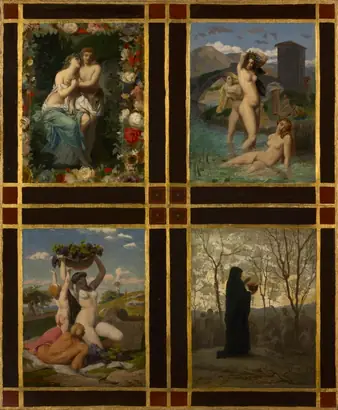 Dokumentasi museum The Four Seasons. Henry Picou (French, 1824–1895); Jean-Léon Gérôme (French, 1824–1904); Gustave Rodolphe Boulanger (French, 1824–1888); Jean-Louis Hamon (French, 1821–1874).