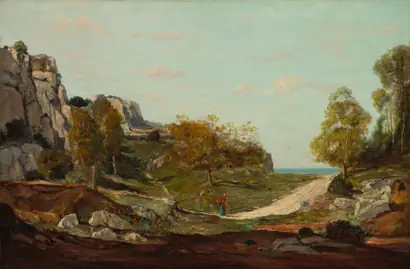 Dokumentasi museum Landscape at Saint-André, Near Marseilles. Paul Guigou (French, 1834–1871).