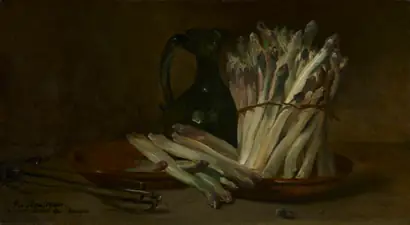 Dokumentasi museum Still Life with Asparagus. Philippe Rousseau (French, 1816–1887).