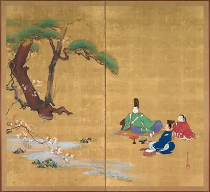 Dokumentasi museum Nagisa Palace from the Tales of Ise. Shibata Zeshin (Japanese, 1807–1891).
