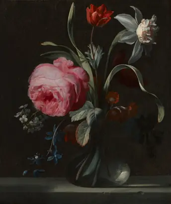 Dokumentasi museum Flowers in a Vase. Simon Verelst (Dutch, 1644–1721).