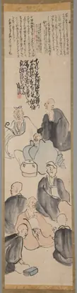 Dokumentasi museum Gathering of Poetic Immortals with Poem Drafts. Matsumura Goshun (Japanese, 1752–1811); and: Peran menurut katalog: Yosa Buson (Japanese, 1716–1783).