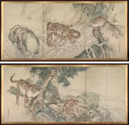 Dokumentasi museum Tiger Family. Kishi Ganku (Japanese, 1749/56–1838).