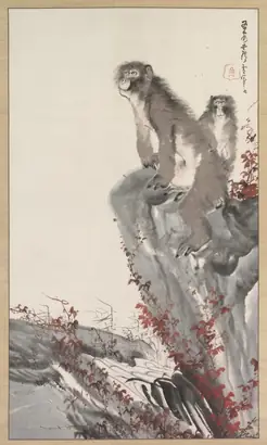 Dokumentasi museum Monkeys by a Stream. Nagasawa Rosetsu (Japanese, 1754–1799).