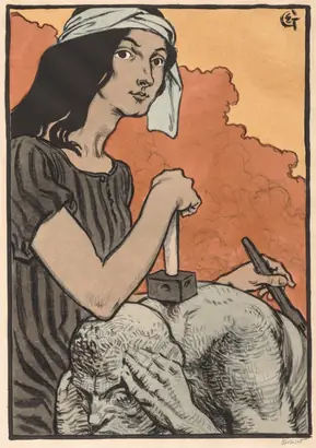Dokumentasi museum Sculptress. Eugène Grasset (French, 1841–1917).