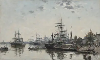 Dokumentasi museum View of Bordeaux, from the Quai des Chartrons. Eugène Boudin (French, 1824–1898).