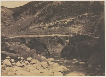 Dokumentasi museum The Bridge of Palalda (near Amelieles-Bains) . Gustave Le Gray (French, 1820–1884).
