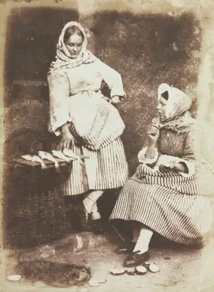 Dokumentasi museum Newhaven Fishwives, Jeanie Wilson and Annie Linton. David Octavius Hill (British, 1802–1870); and: Robert Adamson (British, 1821–1848).