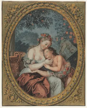 Dokumentasi museum Zephyre and Flore. Jean François Janinet (French, 1752–1814); after: Antoine Coypel (French, 1661–1722).