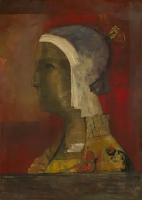 Dokumentasi museum Symbolic Head. Odilon Redon (French, 1840–1916).