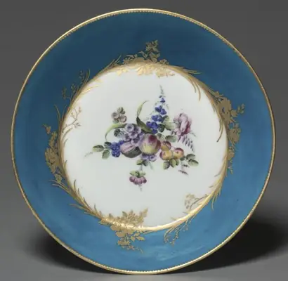 Dokumentasi museum Saucer (Soucoupe). manufacturer: Vincennes Porcelain Factory (France, 1740–56); probably by: decorated by: Jean Jacques Siou (French).