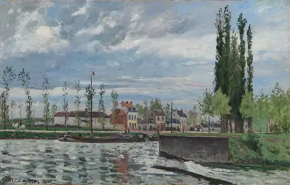 Dokumentasi museum The Lock at Pontoise. Camille Pissarro (French, 1830–1903).