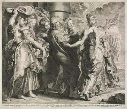 Dokumentasi museum Lot and His Family Leaving Sodom. Lucas Emil Vorsterman (Flemish, 1595–1675); after: Peter Paul Rubens (Flemish, 1577–1640).