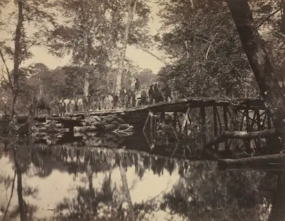 Dokumentasi museum Military Bridge, Across the Chickahominy, Virginia. David B. Woodbury (American, 1866).