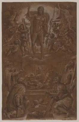 Dokumentasi museum The Risen Christ Adored by Saints and Angels. Giorgio Vasari (Italian, 1511–1574).