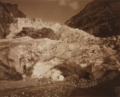 Dokumentasi museum Switzerland. Grindelwald, Upper Glacier, Source of the Lutschine. Adolphe Braun (French, 1812–1877).