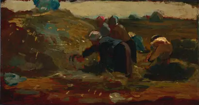 Dokumentasi museum Women Working in a Field. Winslow Homer (American, 1836–1910).