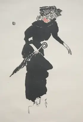 Dokumentasi museum Woman with an Umbrella. Pierre Bonnard (French, 1867–1947); published by: Published by L'Estampeoriginale in the Album de la Revue blanche, 1895.